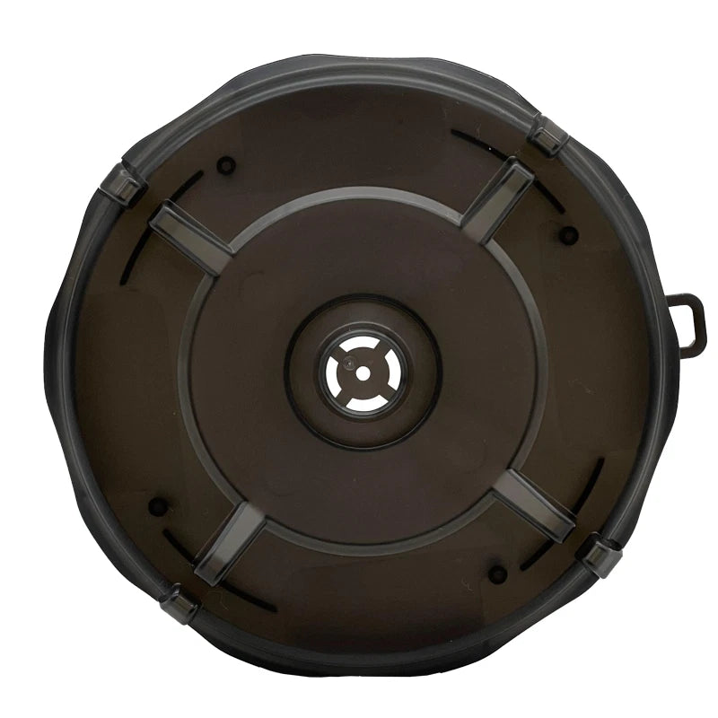 Spray tank cover for DJI Agras drone, circular dark cover with mounting clips