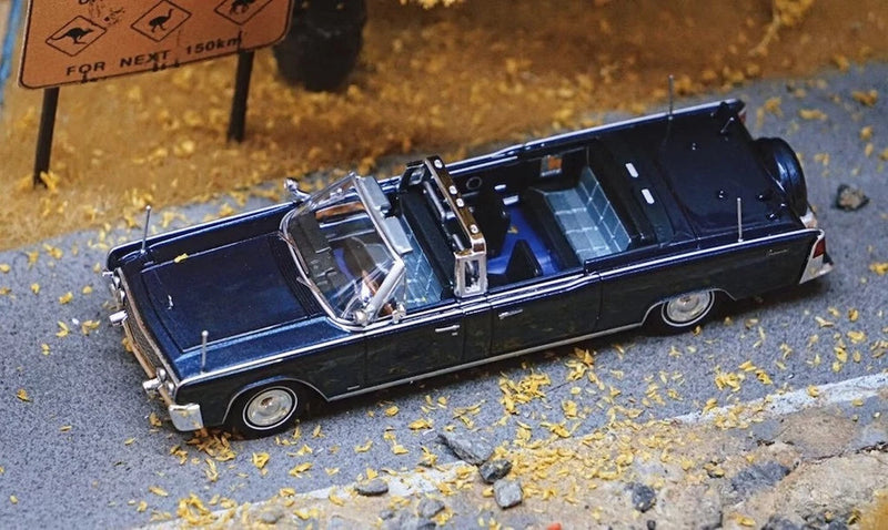 TG GOC 1:64 HEC Blue Continental X100 Luxury Limousine Model Diecast Metal Car