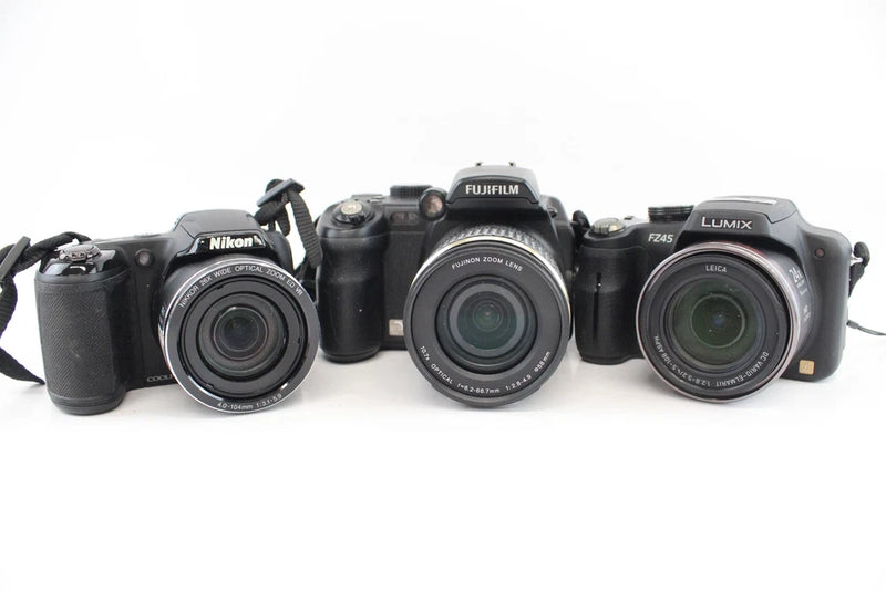 Vintage Digital Bridge Cameras Working Inc Nikon & Panasonic Etc x 3