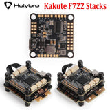 Holybro Kakute F722 flight controller stack, two black PCBs with gold pin headers