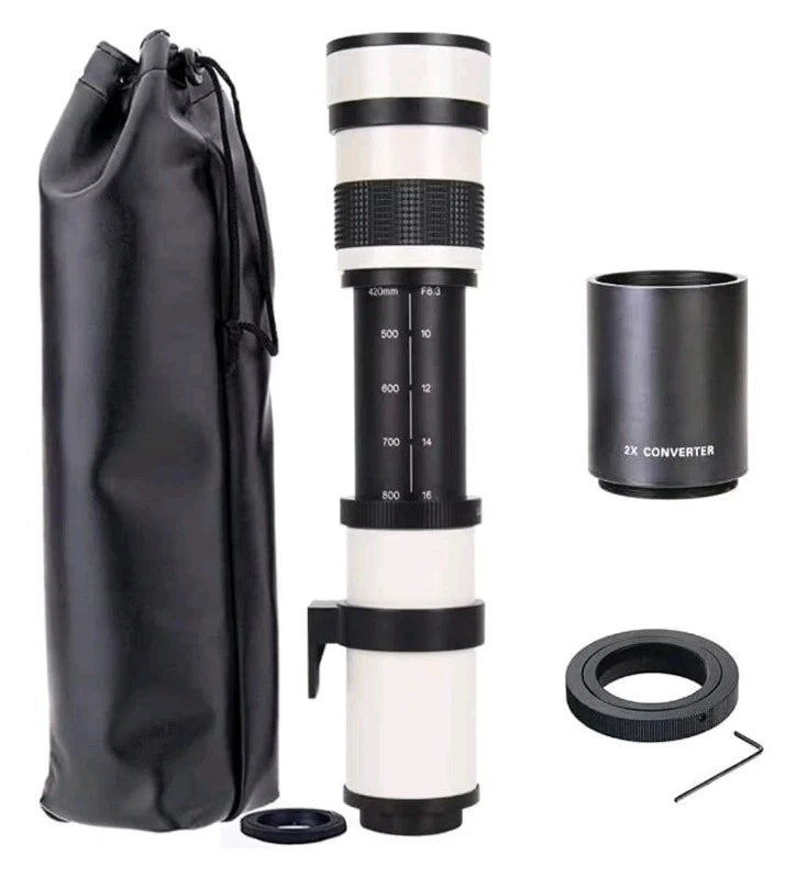The 420-800mm F8.3 Super Telephoto Manual Lens is suitable for a wide range of c