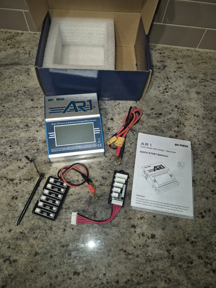 EV-PEAK AR1 500W Touch Screen LiHV Balance Charger/Discharger RC LiPo 1-6S