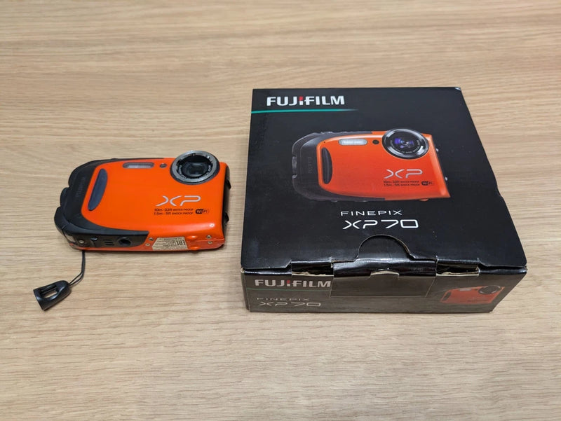 Fujifilm FinePix XP Series XP70 16.4MP Digital Camera Orange Boxed With Charger