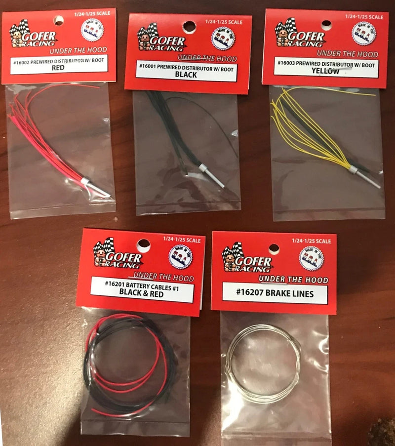 Gofer Pre-Wired Distrbutors, Battery Cables, Brake Lines  model cars 1/24 1/25