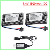 7.4V 1500mah Lipo Battery SM-3P for MN82 MN128 MN78 LC79 Gesture Sensing Twisted