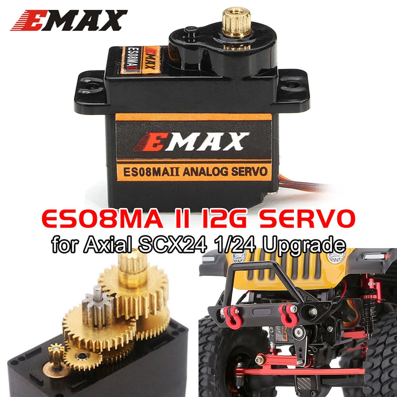 1/2/4Pcs Emax Servo ES08MA II  Motor Servo for RC Car Axial SCX24 Upgrades Part