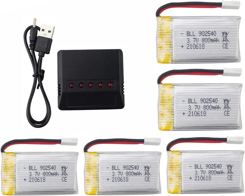 5pcs 3.7v 800mAh Lipo Battery for Syma X5C X5C-1 X5 X5SC UAV 2.4G RC Quadcopter Battery
