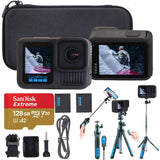 GoPro HERO13 Action Camera Bundle w/ Battery, Card, Case and Selfie Tripod Stick