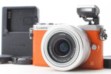 English OK [MINT SC:1239] Panasonic LUMIX DMC-GM1K Orange w/ 12-32mm From JAPAN
