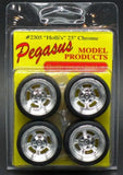 Pegasus 2305 HOLLI'S 23" Chrome Wheels + Low Profile Tires model cars 1/24 25