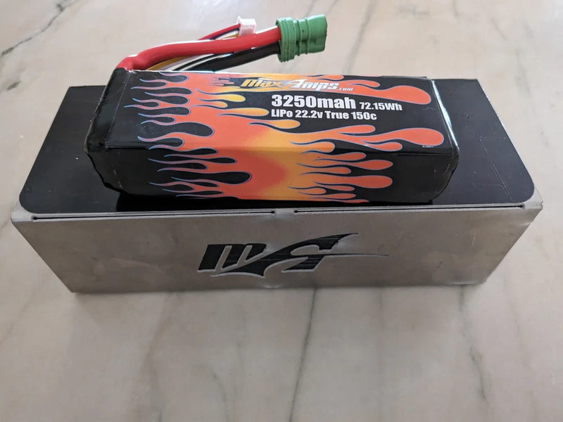 MaxAmps 3250mah 6S 150C Lipo Battery - 8 Awg Cable - 6.5mm Castle Connector