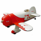 RC model airplane kit, red and white sporter with propeller and winglets