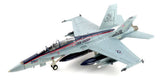 1:72 scale F/A-18D Hornet die-cast model with USMC markings, light gray and blue