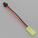RC battery adapter wire with two-pin connector, red/black leads and black housing plug