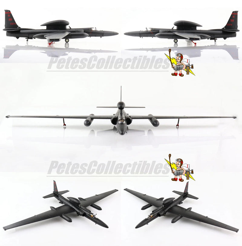 Gray Lockheed U-2S model aircraft set with three views, wings spread, landing gear visible.