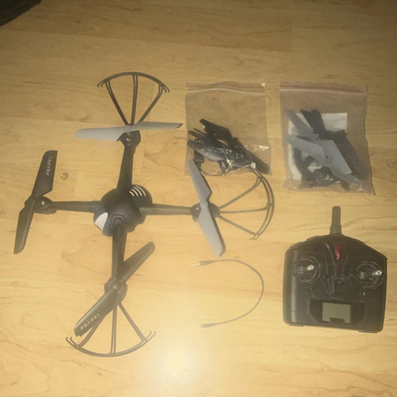 Propel Quadcopter Drone Black Gray with Remote and Spare Propellers