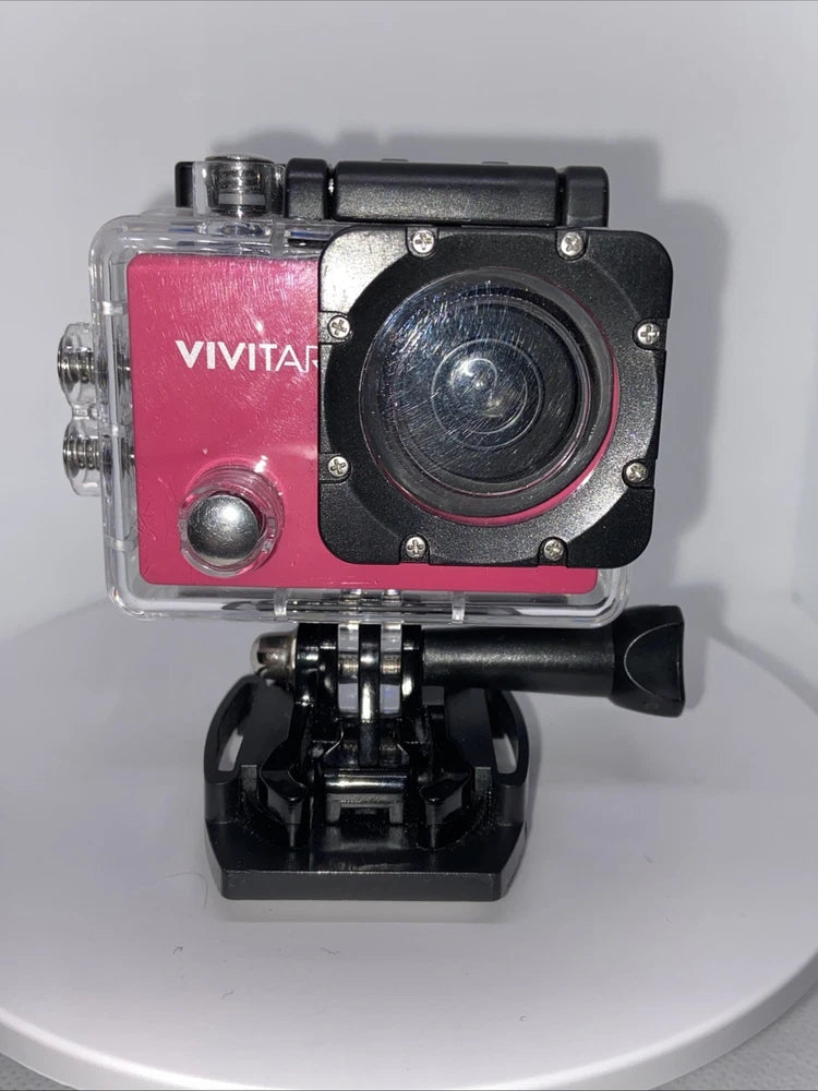 Vivitar Action Camera Pink HD with Waterproof Housing