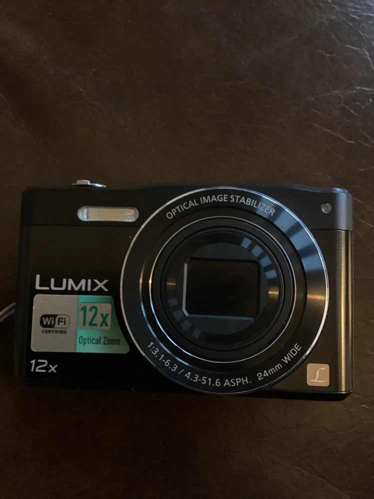 Panasonic Lumix DMC-SZ8 BLACK 16MP Digital Camera 12x Zoom Small Slim WiFi Ex++