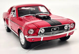 Maisto 1/18 Ford Mustang GT Cobra Jet 1968 Red Diecast Scale Model Car