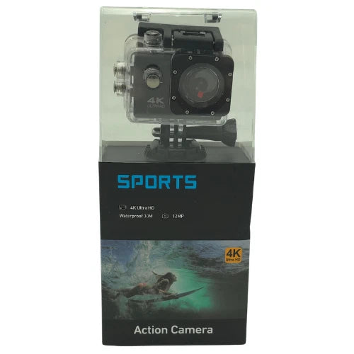 4K Ultra HD Action Camera 12MP 30M Waterproof 2 Inch LCD Black