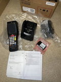 Handheld terminal scanner kit with docking cradle, battery pack, power adapter, and manual