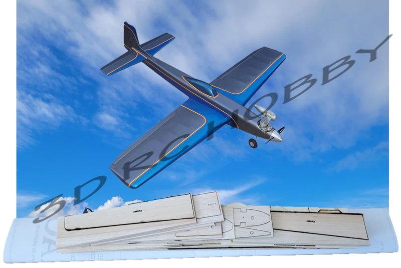 Super Kaos 58" Wingspan R/C Airplane Laser Cut Balsa & Ply Short Kit