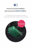 Replacement LiPo battery pack with modular connector, green housing for RC use