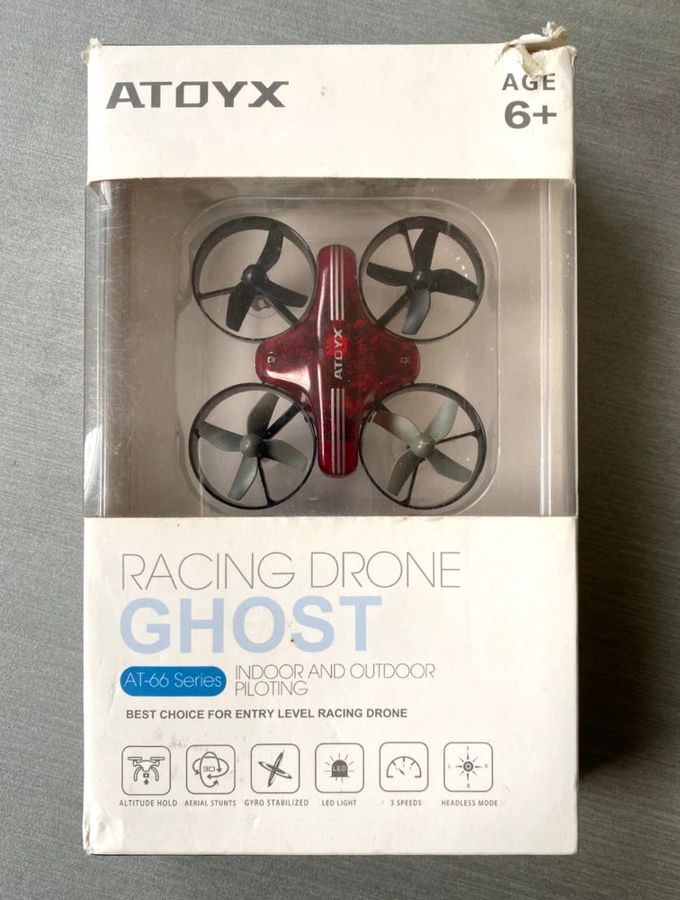 Atoyx Mini Racing Drone Ghost AT-66 2.4 GHZ Indoor Outdoor Entry Level WORKING!!