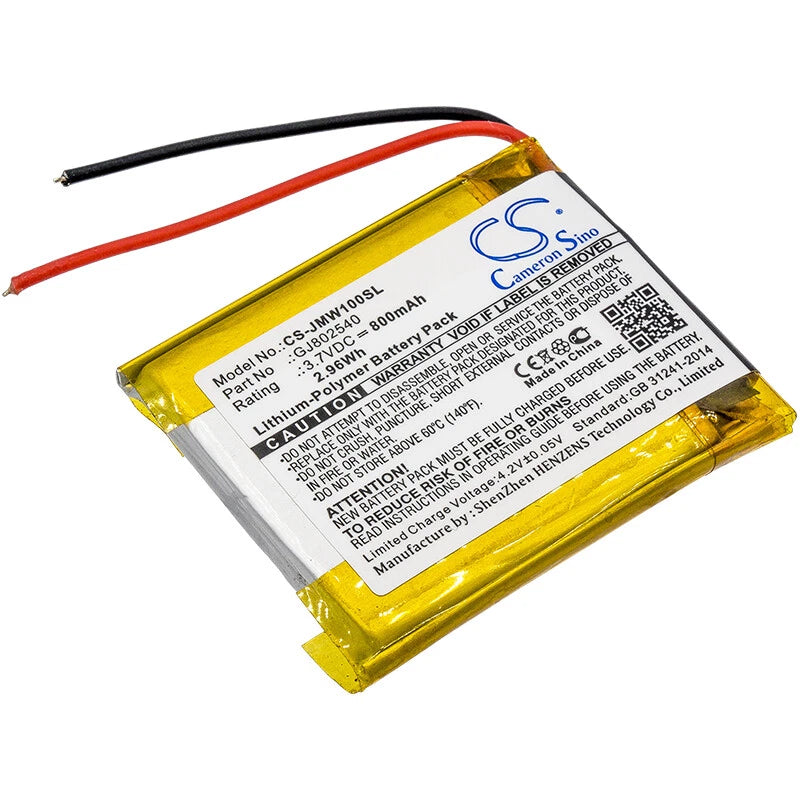 800mAh / 2.96Wh Battery for JBL Wind P/N: GJ802540 Battery