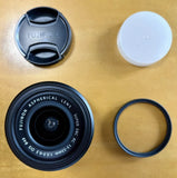FUJIFILM XC 15-45mm F3.5-5.6 OIS Zoom Lens Black w/ Filter Excellent