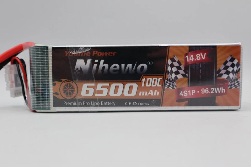 Brand  New 2pcs 4S Lipo Battery 6500mAh 14.8V RC Battery 100C with EC5 -2 PACK