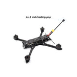 7-inch folding FPV drone quadcopter frame with propellers and antennas
