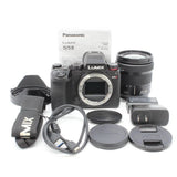 Shutter count 12,956, Panasonic DC-S5M2K standard zoom lens kit, black,