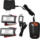 7.4V 1600mAh 45C for 9125 1/10 Scale 48KMH 4X4 Fast RC Truck Cars 25-DJ02 9125