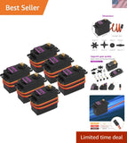 Metal Gear Digital Servo Motor Kit - 6-Pack MG996R for RC Helicopters & Cars