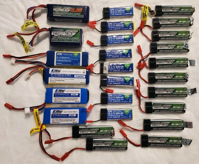 HUGE Lot Eflite Battery Lithium Polymer Li-Po Drone RC Helicopter Car Nano-tech Battery