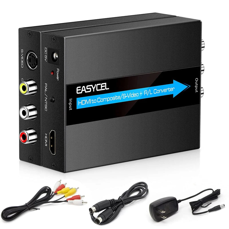 HDMI to S-Video RCA Converter, 1080P Input, Easy Installation, No Software Re...