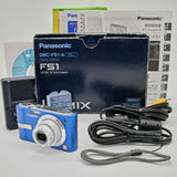 [ Near Mint ] Panasonic LUMIX DMC-FS1 Blue Digital 6MP 4x Zoom Camera From Japan