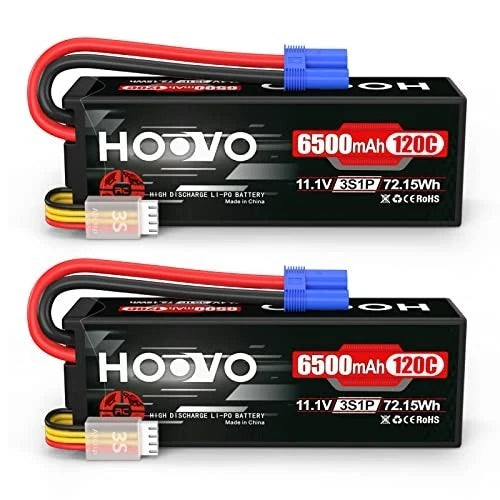 2 Pack 3S Lipo Battery 11.1V 6500mAh 120C RC EC5 Plug Battery
