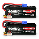 2 Pack 3S Lipo Battery 11.1V 6500mAh 120C RC EC5 Plug Battery