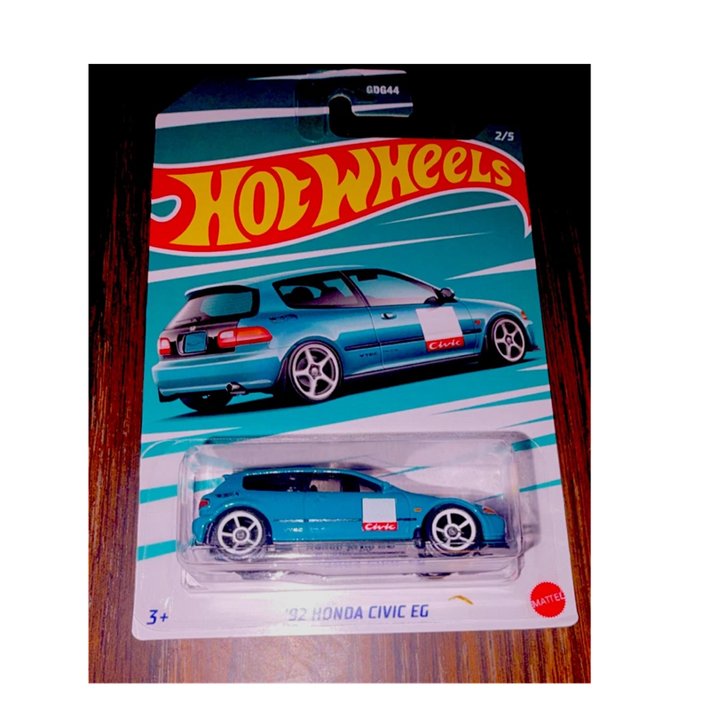 Hot Wheels Honda Civic EG 1992 Blue 1:64 Diecast Car Toy for Ages 3+