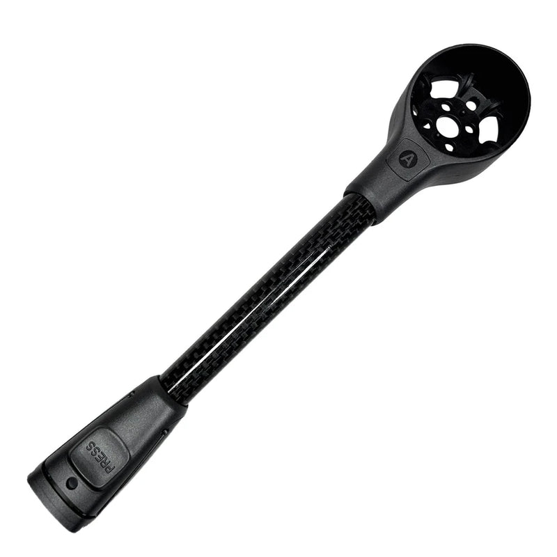Drone motor arm tube repair part, black with motor mount end