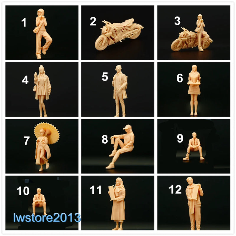 1/64 1/43 Girl Man Scene Props Miniatures Figures Model For Cars Vehicles Toys