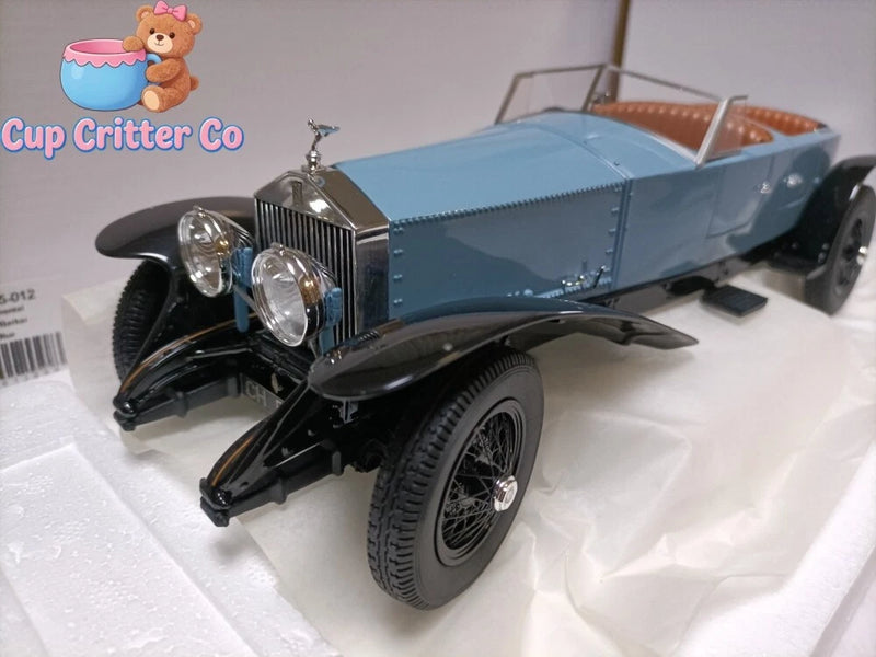 1:18 Rolls Royce Phantom 10EX car model, blue body with black front fenders