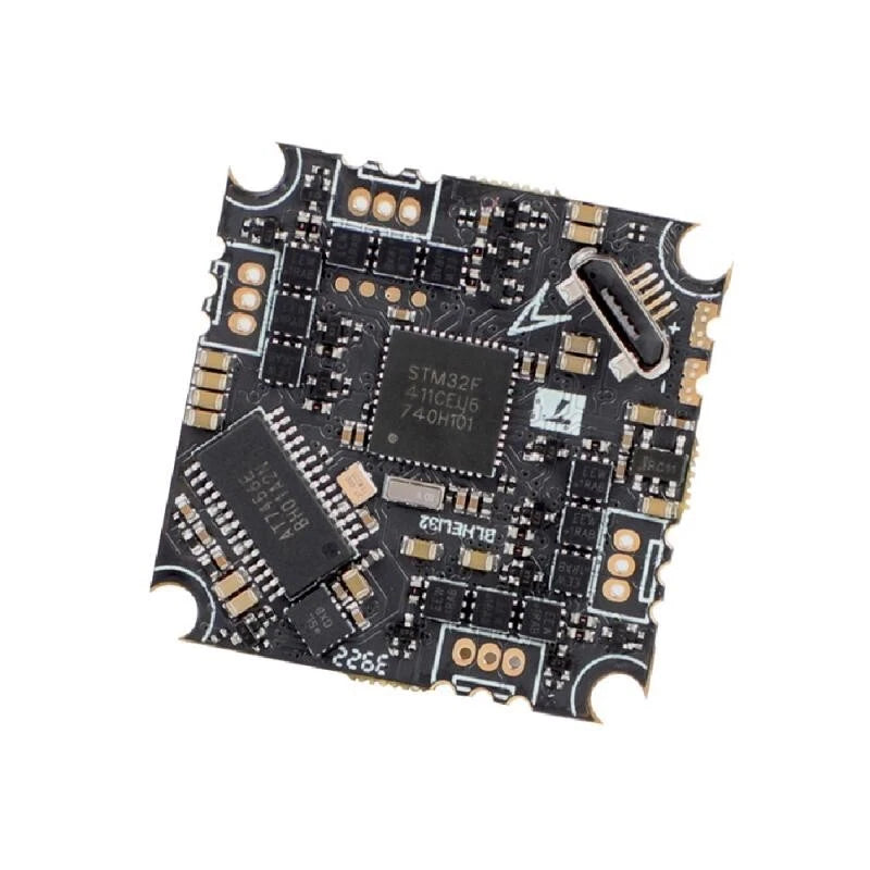 T-MOTOR flight controller circuit board with electronic components and mounting holes