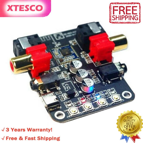 Bluetooth 5.0 Audio DAC Board 5V Receiver Transmitter Converter Fiber Coax #XTE