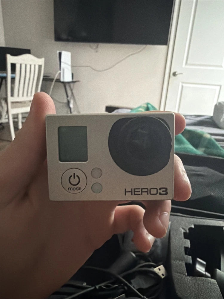 GoPro HERO3 action camera front view, silver housing