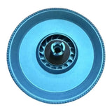 Centrifugal spray disc replacement, blue circular plate with black center hub