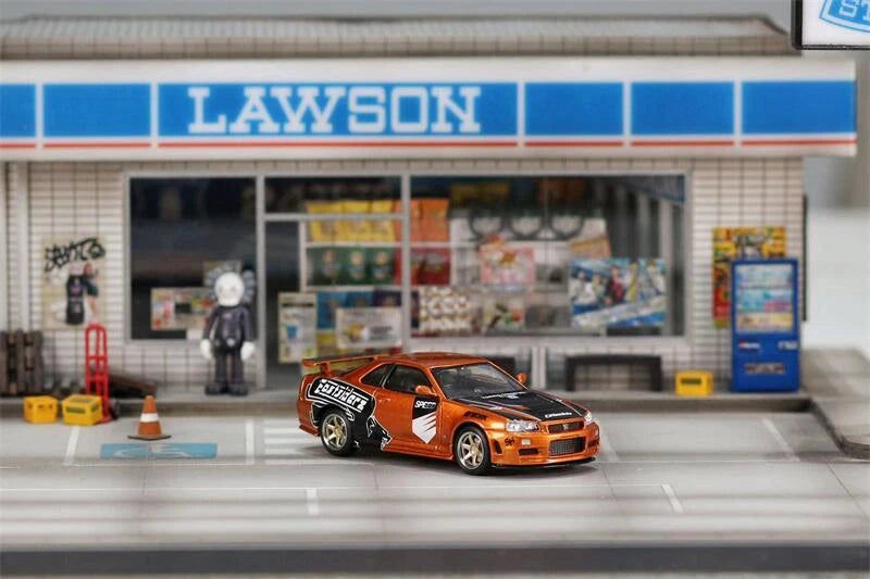 SW 1:64  R34 Need for Speed Underground Orange Diecast Model Car