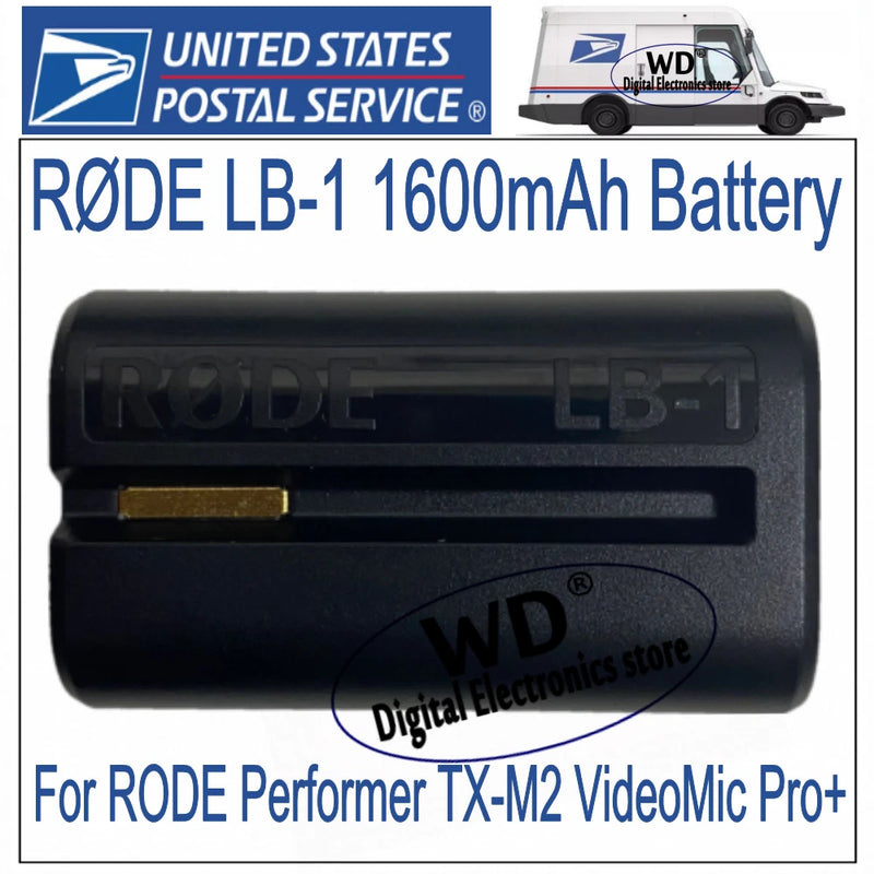 LB-1 1600mAh Microphone Battery For RODE Performer TX-M2 VideoMic Pro+ R?DE Battery